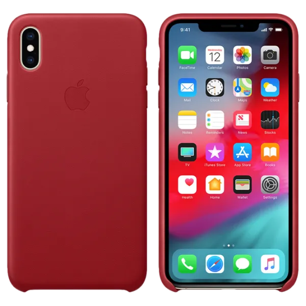 Husă pentru smartphone Apple iPhone XS Max Apple/ Back/ Piele/ PRODUCT Red photo 3 Husă pentru smartphone Apple iPhone XS Max Apple/ Back/ Piele/ PRODUCT Red photo 3