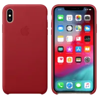 Husă pentru smartphone Apple iPhone XS Max Apple/ Back/ Piele/ PRODUCT Red photo 3