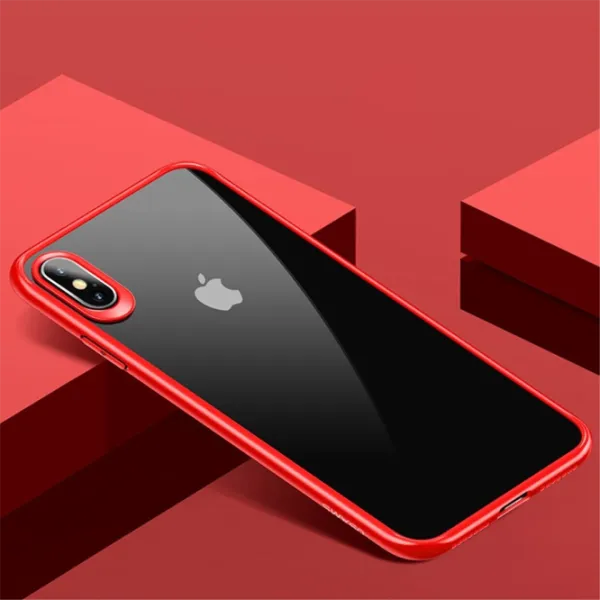 Чехол для смартфона Apple iPhone XS Max Usams/ Back/ TPU/ PC/ Прозрачный Красный photo 2