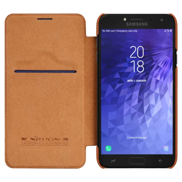 Husa Samsung Galaxy J4 (2018) Nillkin Flip Cover/ Leather/ Gold photo 5