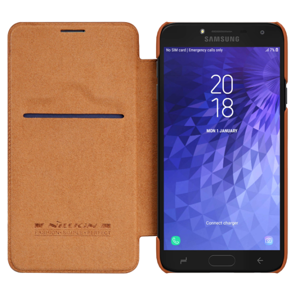 Husa Samsung Galaxy J4 (2018) Nillkin Flip Cover/ Leather/ Gold photo 5