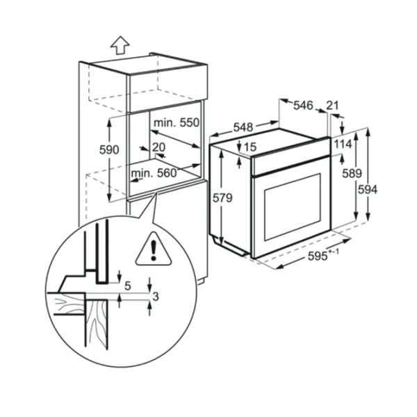 Cuptor încorporabil AEG BES331010M 3500 W/ Black photo 7