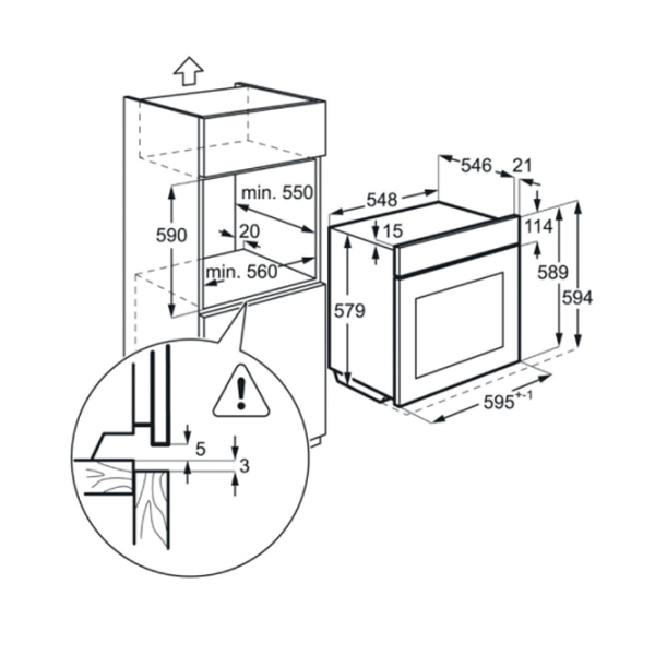 Cuptor încorporabil AEG BES331010M 3500 W/ Black photo 7