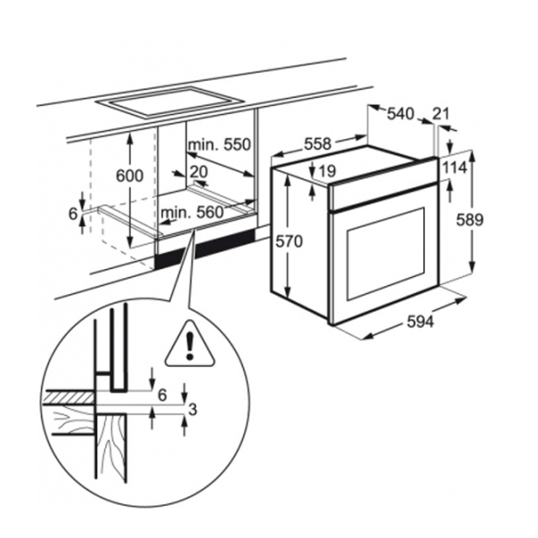 Cuptor Zanussi ZOB35702BU Încorporabilă/ 2500 W/ Black photo 2 Cuptor Zanussi ZOB35702BU Încorporabilă/ 2500 W/ Black photo 2