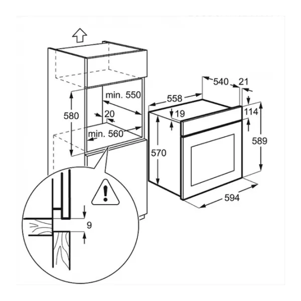 Духовка Zanussi ZOB442XU Встраиваемая/ 1800 Вт/ Серебристый photo 2 Духовка Zanussi ZOB442XU Встраиваемая/ 1800 Вт/ Серебристый photo 2