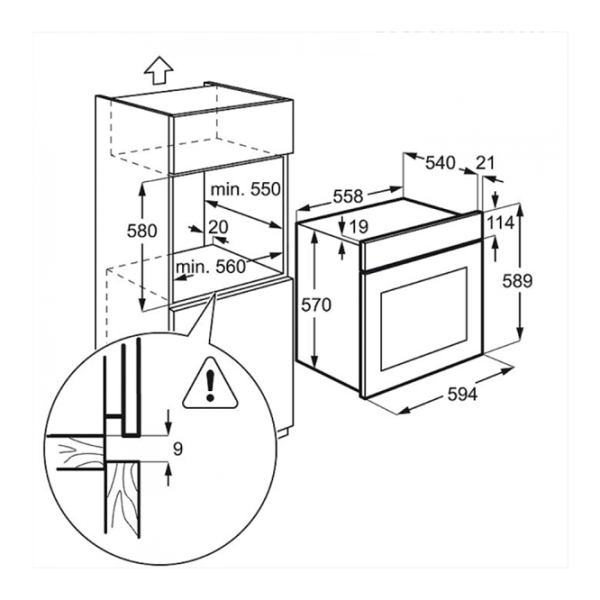Духовка Zanussi ZOB442XU Встраиваемая/ 1800 Вт/ Серебристый photo 2 Духовка Zanussi ZOB442XU Встраиваемая/ 1800 Вт/ Серебристый photo 2