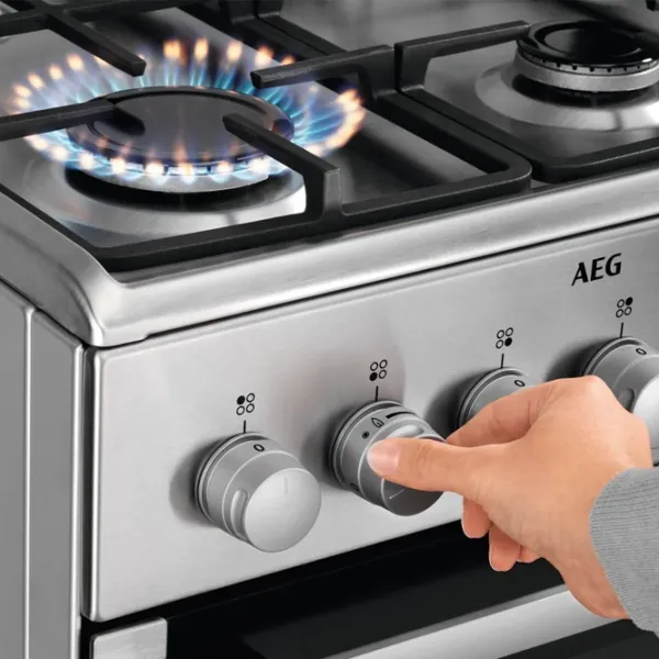 Aragaz AEG CKB56400BX Pe gaz/ Inox/ Black photo 5