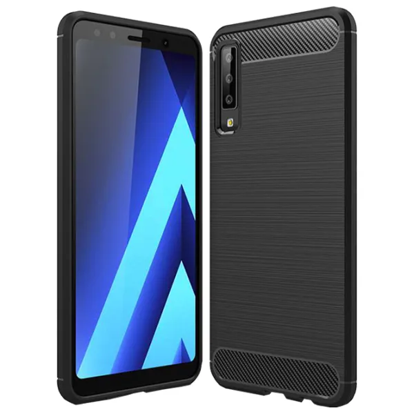 Husă pentru smartphone Samsung Galaxy A7 (2018) Cover X/ Back/ TPU/ Black photo 3
