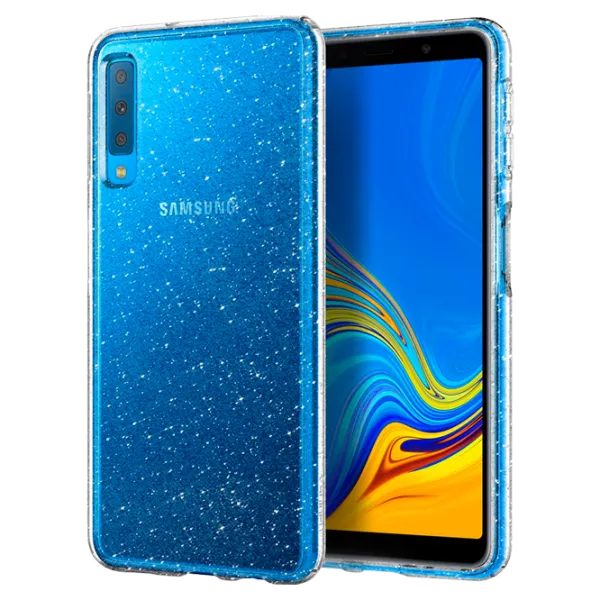 Husa Samsung Galaxy A7 (2018) Cover X Back/ TPU/ Sparkle Transparent photo 3