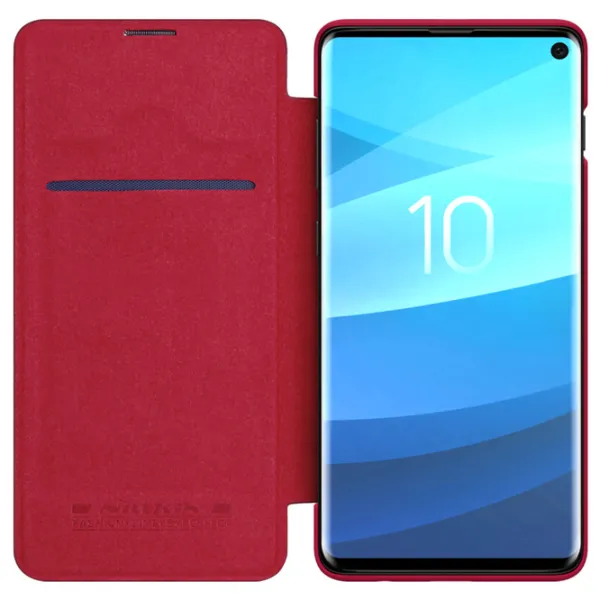 Чехол для смартфона Samsung Galaxy S10 Nillkin/ Flip Cover/ Кожа/ Красный photo 3