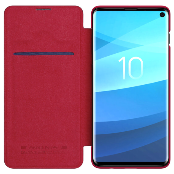 Чехол для смартфона Samsung Galaxy S10 Nillkin/ Flip Cover/ Кожа/ Красный photo 3
