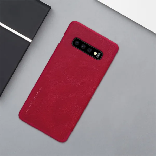 Чехол для смартфона Samsung Galaxy S10 Nillkin/ Flip Cover/ Кожа/ Красный photo 4