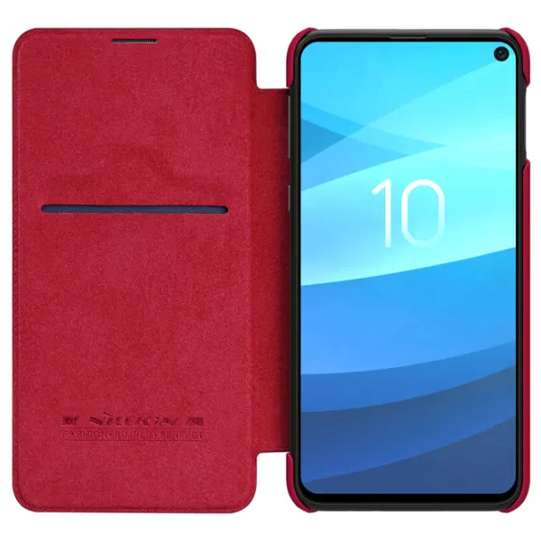 Husă pentru smartphone Samsung Galaxy S10e Nillkin/ Flip Cover/ Piele/ Red photo 3