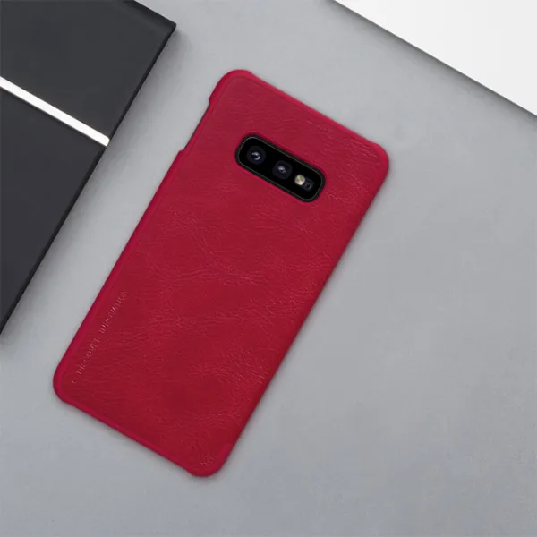 Husă pentru smartphone Samsung Galaxy S10e Nillkin/ Flip Cover/ Piele/ Red photo 4