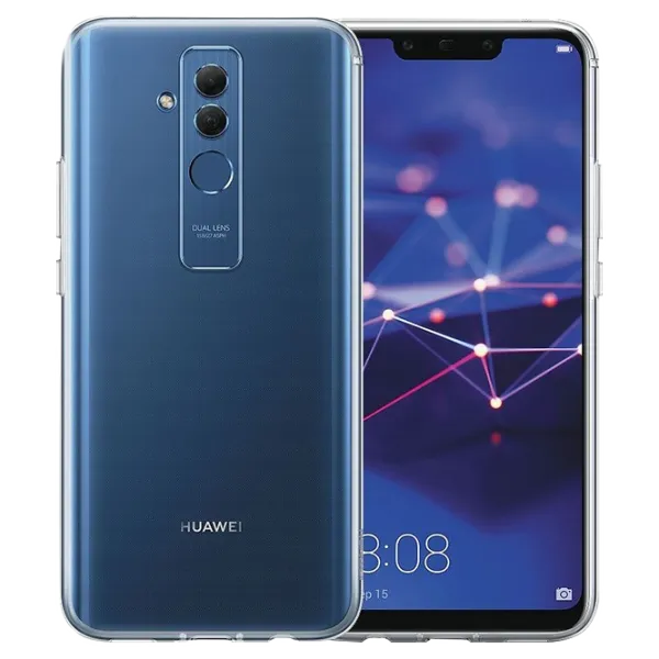 Husa Huawei Mate 10 Lite Original Back/ TPU/ Transparent White photo 2