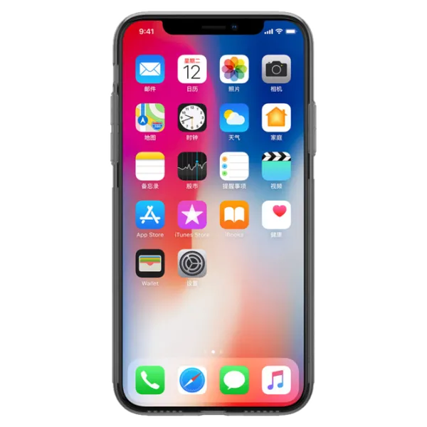 Husa Apple iPhone X Nillkin Back Ultra Thin/ TPU/ Transparent Gray photo 2