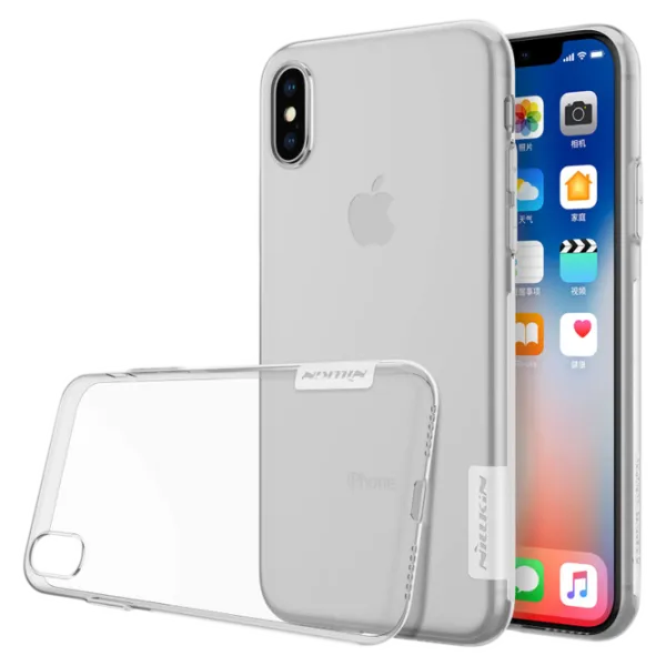 Husa Apple iPhone X Nillkin Back Ultra Thin/ TPU/ Transparent White photo 3