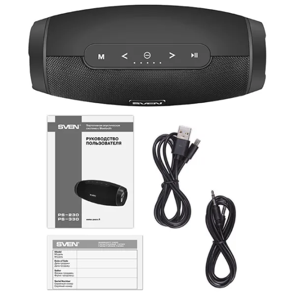 Boxă portabilă Sven PS-230 2 x 6 W/ Black photo 5 Boxă portabilă Sven PS-230 2 x 6 W/ Black photo 5