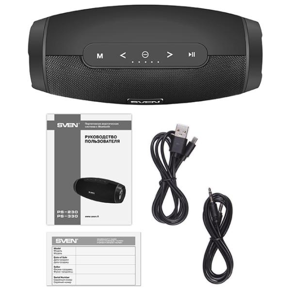 Boxă portabilă Sven PS-230 2 x 6 W/ Black photo 5 Boxă portabilă Sven PS-230 2 x 6 W/ Black photo 5