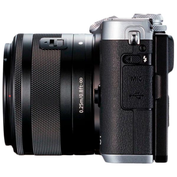 Фотоаппарат Canon EOS M6 EF-M 15-45 STM KIT Kit CMOS/ Серебристый photo 2 Фотоаппарат Canon EOS M6 EF-M 15-45 STM KIT Kit CMOS/ Серебристый photo 2