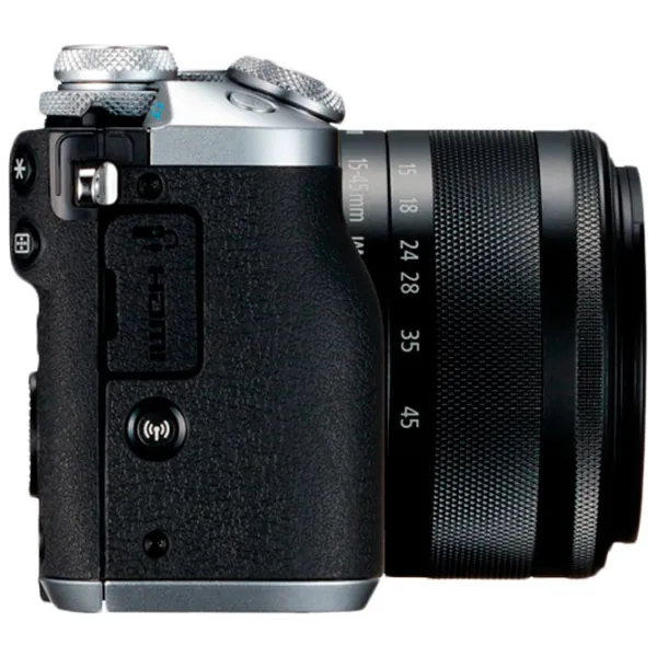 Фотоаппарат Canon EOS M6 EF-M 15-45 STM KIT Kit CMOS/ Серебристый photo 3 Фотоаппарат Canon EOS M6 EF-M 15-45 STM KIT Kit CMOS/ Серебристый photo 3