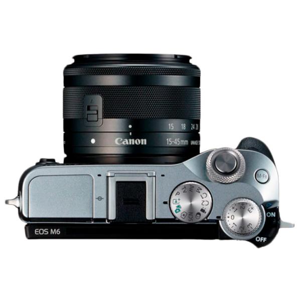 Фотоаппарат Canon EOS M6 EF-M 15-45 STM KIT Kit CMOS/ Серебристый photo 5 Фотоаппарат Canon EOS M6 EF-M 15-45 STM KIT Kit CMOS/ Серебристый photo 5