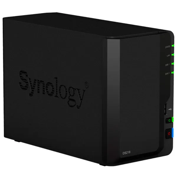 Сетевое хранилище Synology DS218 Черный photo 4