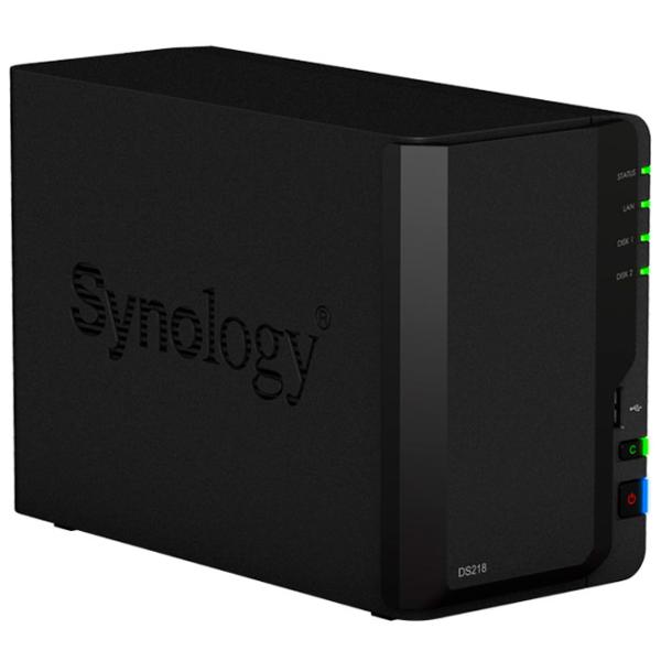 Сетевое хранилище Synology DS218 Черный photo 4