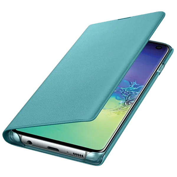 Чехол для смартфона Samsung Galaxy S10 Samsung/ LED Flip Wallet/ PU/ Зелёный photo 3