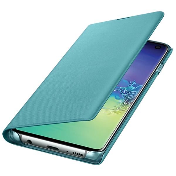 Чехол для смартфона Samsung Galaxy S10 Samsung/ LED Flip Wallet/ PU/ Зелёный photo 3