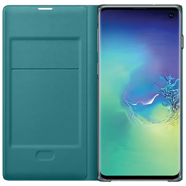 Чехол для смартфона Samsung Galaxy S10 Samsung/ LED Flip Wallet/ PU/ Зелёный photo 4