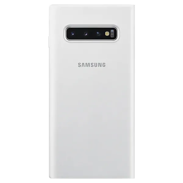 Husa Samsung Galaxy S10 Original LED Flip Wallet/ PU/ White photo 2