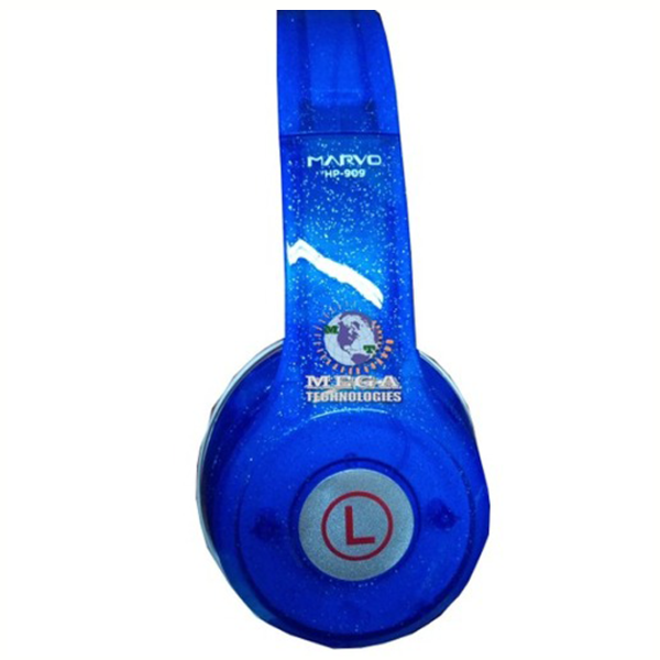 Căști Marvo HP-909 Blue Cu fir/ Personal photo 4 Căști Marvo HP-909 Blue Cu fir/ Personal photo 4