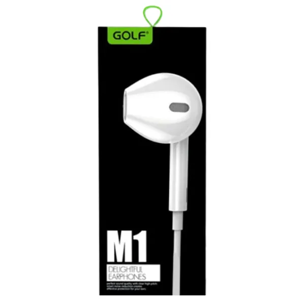 Наушники Golf M1 Control Earphone Белый Проводная/ Персональный photo 5