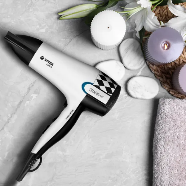 Uscător de păr Vitek VT-2299 2200 W / White photo 6
