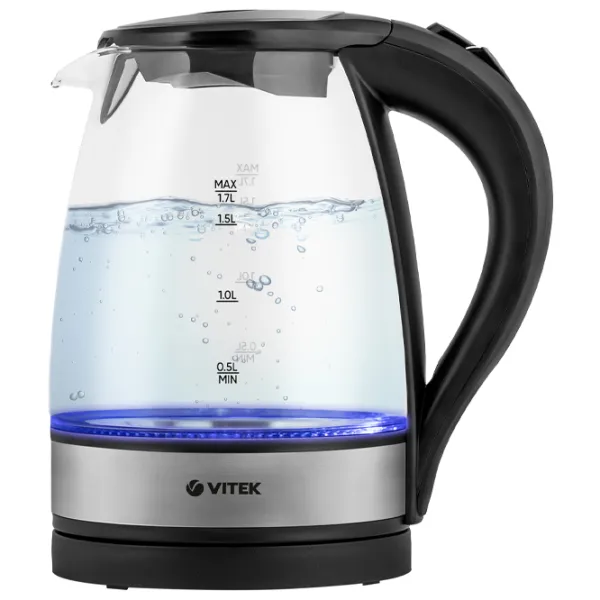 Электрочайник Vitek VT-7008TR 1.7л / Скрытый / Черный photo 2