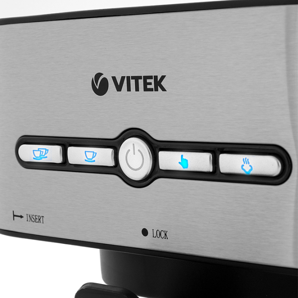 Кофеварка Vitek VT-1526 Рожковая/ 1.4 л/ Нержавеющая сталь photo 6