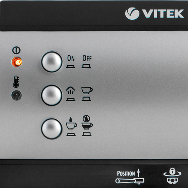 Espressor Vitek VT-1511 Рожковая / 1.5 л / Черный photo 9