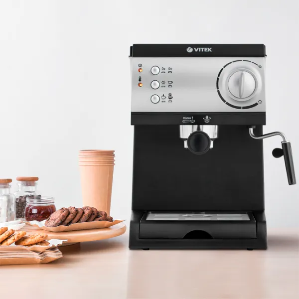 Espressor Vitek VT-1511 Рожковая / 1.5 л / Черный photo 11