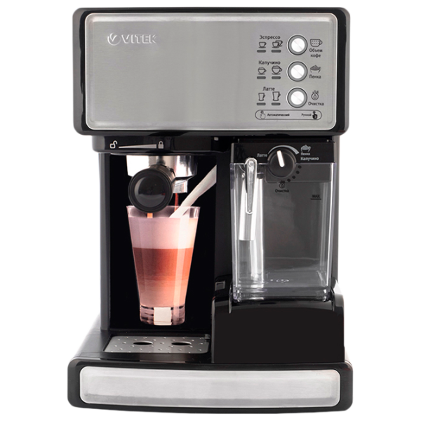 Espressor Vitek VT-1514 Рожковая / 1.65 л / Черный photo 2