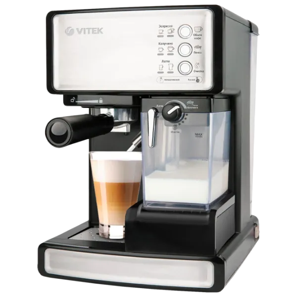 Espressor Vitek VT-1514 Рожковая / 1.65 л / Черный photo 3