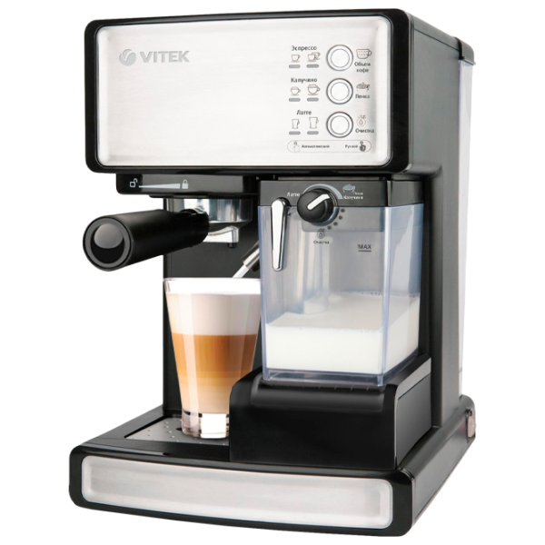Espressor Vitek VT-1514 Рожковая / 1.65 л / Черный photo 3