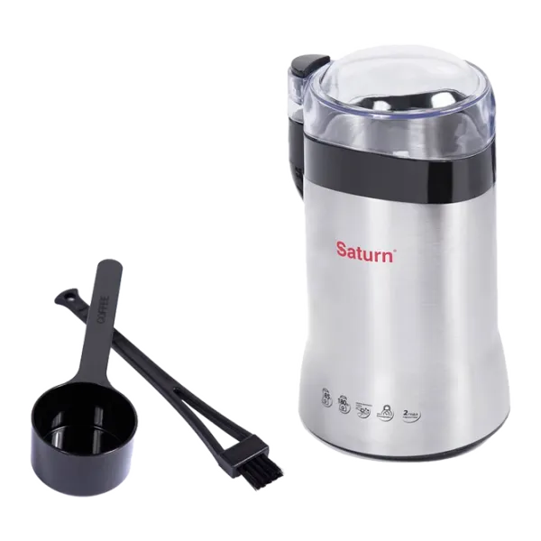 Rasnita de cafea Saturn ST-CM1038  Cuțit rotativ/ 85 g/ Inox Gray photo 2