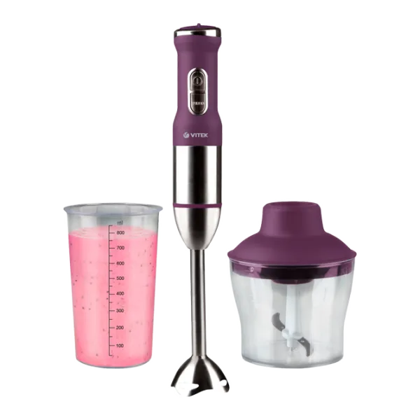 Blender Vitek VT-3408 800 W/ Vertical/ Violet photo 2 Blender Vitek VT-3408 800 W/ Vertical/ Violet photo 2