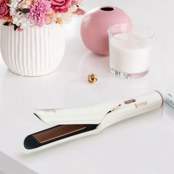 Выпрямитель для волос Vitek VT-8406 25 Вт/ Розовый Белый photo 5