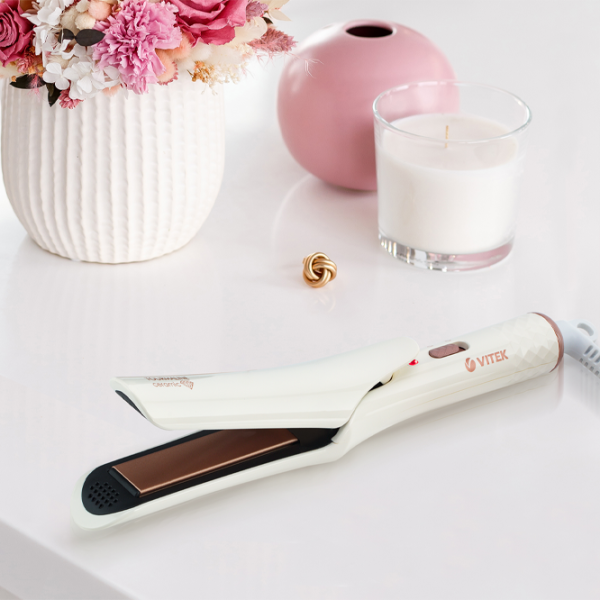 Выпрямитель для волос Vitek VT-8406 25 Вт/ Розовый Белый photo 5