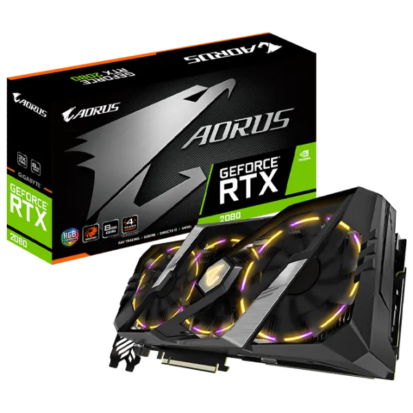 Placă video Gigabyte GeForce RTX 2080 AOURUS PCI Express x16 3.0 / 8 GB photo 6 Placă video Gigabyte GeForce RTX 2080 AOURUS PCI Express x16 3.0 / 8 GB photo 6