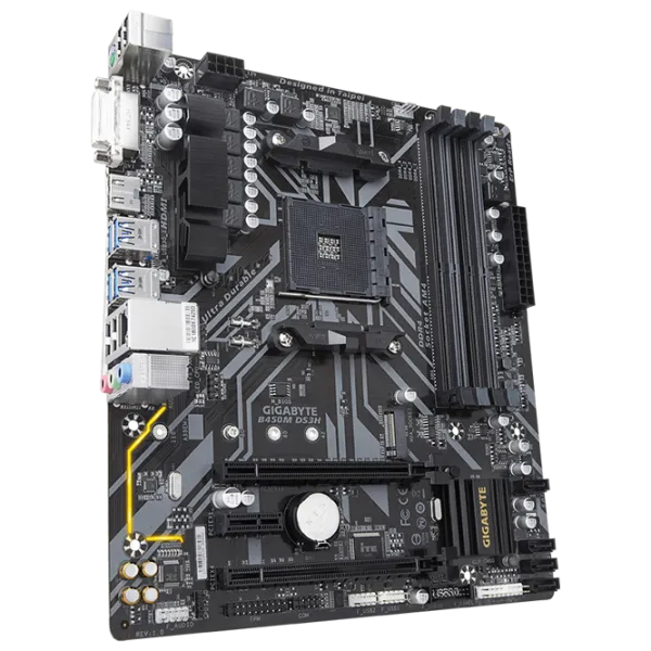 Материнская плата Gigabyte B450M DS3H 1.0 mATX/ AMD B450 photo 2