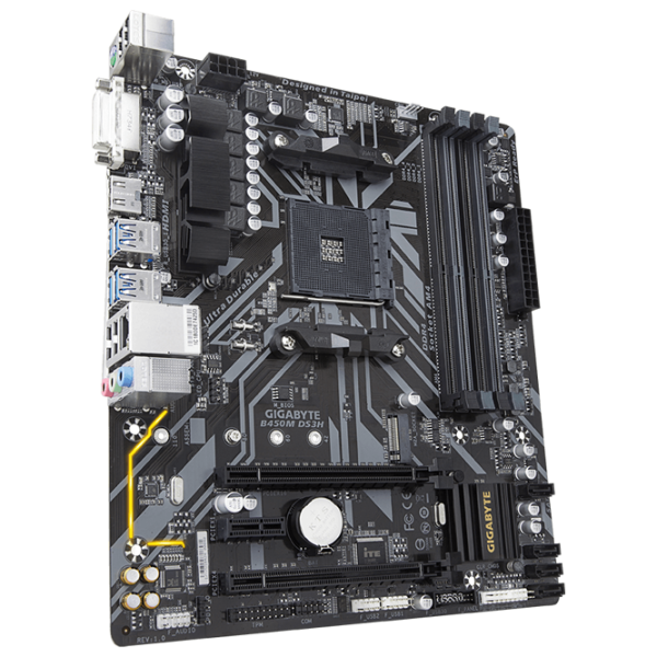 Материнская плата Gigabyte B450M DS3H 1.0 mATX/ AMD B450 photo 2