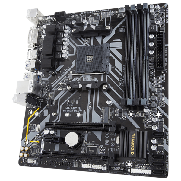 Материнская плата Gigabyte B450M DS3H 1.0 mATX/ AMD B450 photo 3